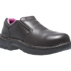 Safety Toe|Safety Toe<Wolverine Bailey Opanka Steel-Toe EH Slip-On Work Shoe Brown