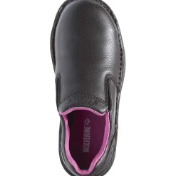 Safety Toe|Safety Toe<Wolverine Bailey Opanka Steel-Toe EH Slip-On Work Shoe Brown