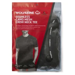 T-Shirts|Baselayers & Underwear<Wolverine Camo Mesh Crew Neck Undershirt Black