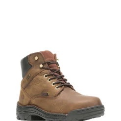 Waterproof|Soft Toe<Wolverine Durbin Waterproof 6" Work Boot Brown
