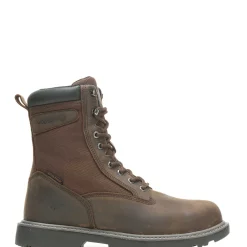 Waterproof|Work Boots<Wolverine Floorhand Insulated 8" Steel-Toe Work Boot Dark Brown