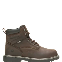 Waterproof|Safety Toe<Wolverine Floorhand Met-Guard 6" Steel-Toe Work Boot Dark Brown