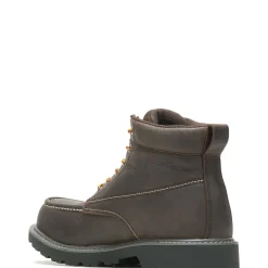 Waterproof|Work Boots<Wolverine Floorhand Moc-Toe 6" Steel-Toe Work Boot Dark Brown