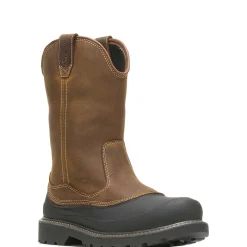 Ultraspring|Waterproof<Wolverine Floorhand Swamp Steel-Toe Work Wellington Dark Brown