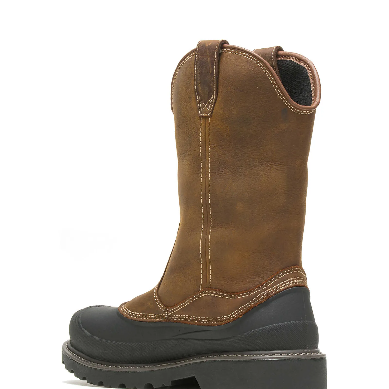 Ultraspring|Waterproof<Wolverine Floorhand Swamp Steel-Toe Work Wellington Dark Brown