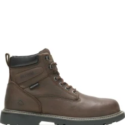 Waterproof|Soft Toe<Wolverine Floorhand Waterproof 6" Work Boot Dark Brown