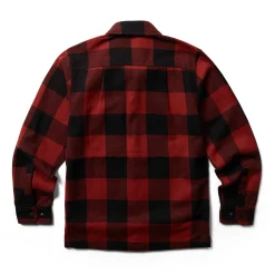 Work Shirts|Work Shirts<Wolverine Forge Flannel Overshirt Dark Red Plaid
