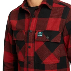 Work Shirts|Work Shirts<Wolverine Forge Flannel Overshirt Dark Red Plaid