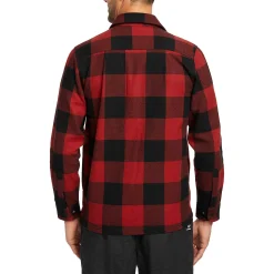 Work Shirts|Work Shirts<Wolverine Forge Flannel Overshirt Dark Red Plaid