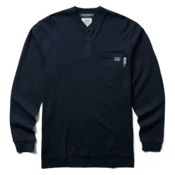 Work Shirts|T-Shirts<Wolverine FR Long Sleeve Henley Navy