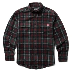Work Shirts|Best Sellers<Wolverine Glacier Heavyweight Long Sleeve Flannel Shirt Midnight Black Plaid