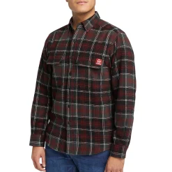 Work Shirts|Best Sellers<Wolverine Glacier Heavyweight Long Sleeve Flannel Shirt Midnight Black Plaid