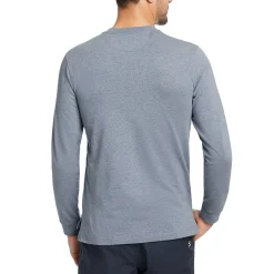 Work Shirts|T-Shirts<Wolverine Guardian Cotton&trade; Long Sleeve Henley Blue Heather