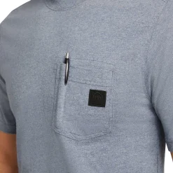 Work Shirts|T-Shirts<Wolverine Guardian Cotton™ Pocket Tee Blue Heather