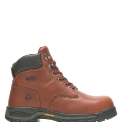 Work Boots|Safety Toe<Wolverine Harrison Lace-Up Steel-Toe 6" Work Boot Brown