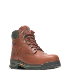 Work Boots|Safety Toe<Wolverine Harrison Lace-Up Steel-Toe 6" Work Boot Brown