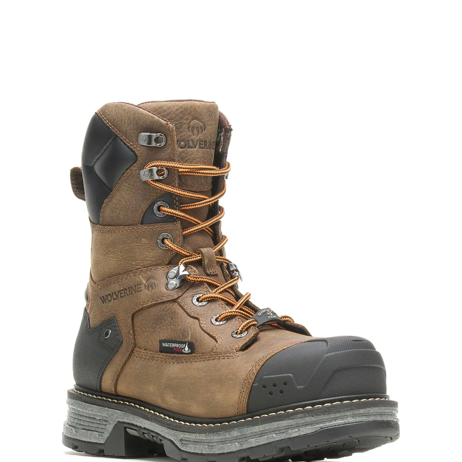 Ultraspring|Safety Toe<Wolverine Hellcat UltraSpring™ Heavy Duty 8" CarbonMAX® Work Boot Brown