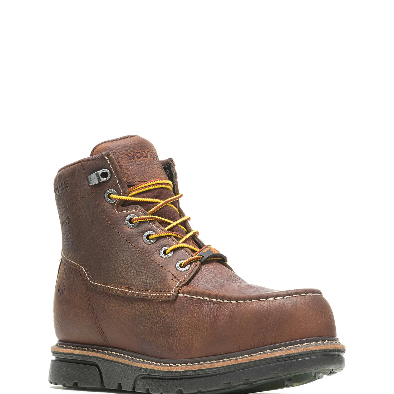 Waterproof|DuraShocks<Wolverine I-90 DuraShocks® Moc-Toe CarbonMAX® 6" Work Boot Brown