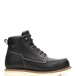 Waterproof|Work Boots<Wolverine I-90 DuraShocks&reg; Moc-Toe 6" Work Boot Black/White