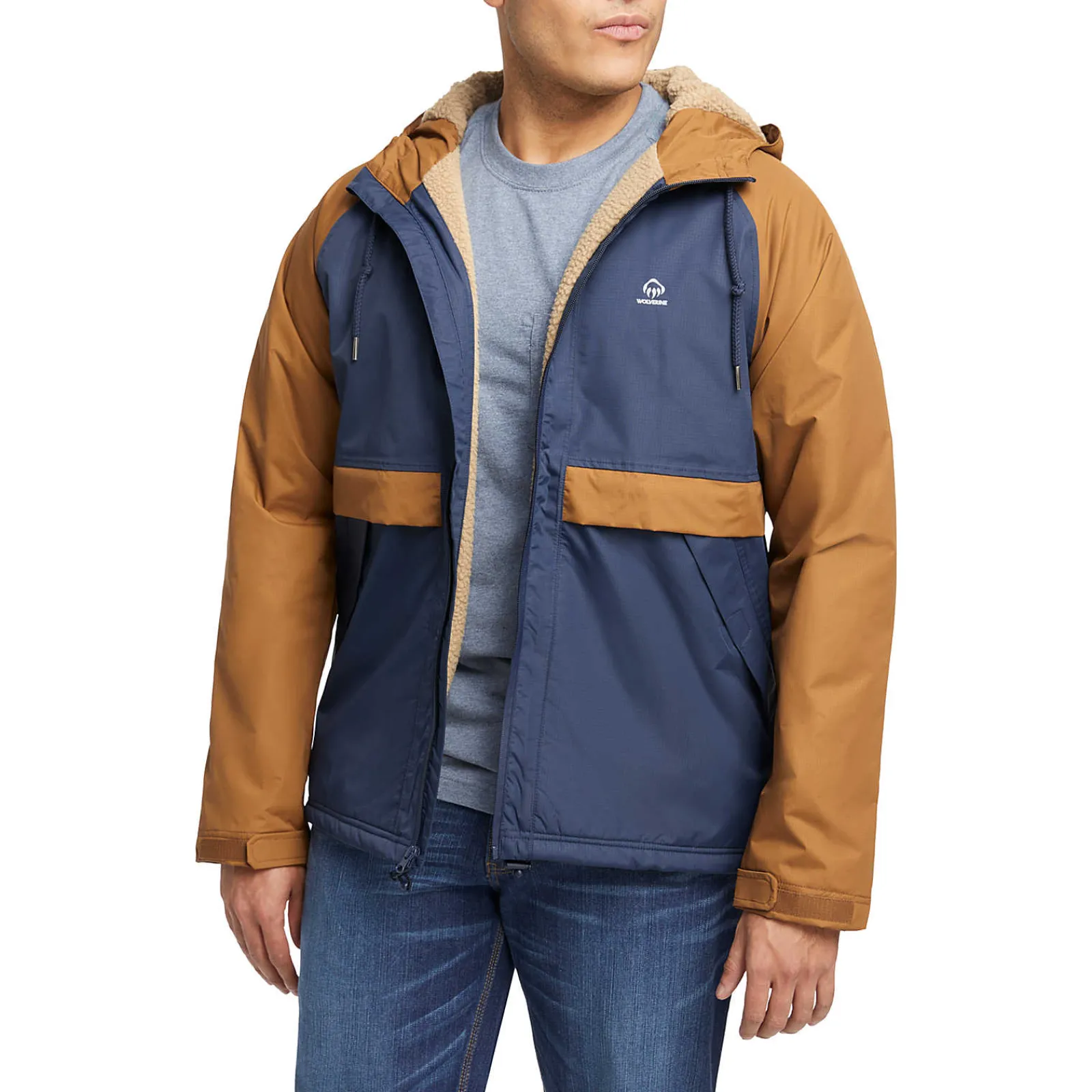 Rain Gear|Jackets<Wolverine I-90 Sherpa Lined Rain Jacket Navy