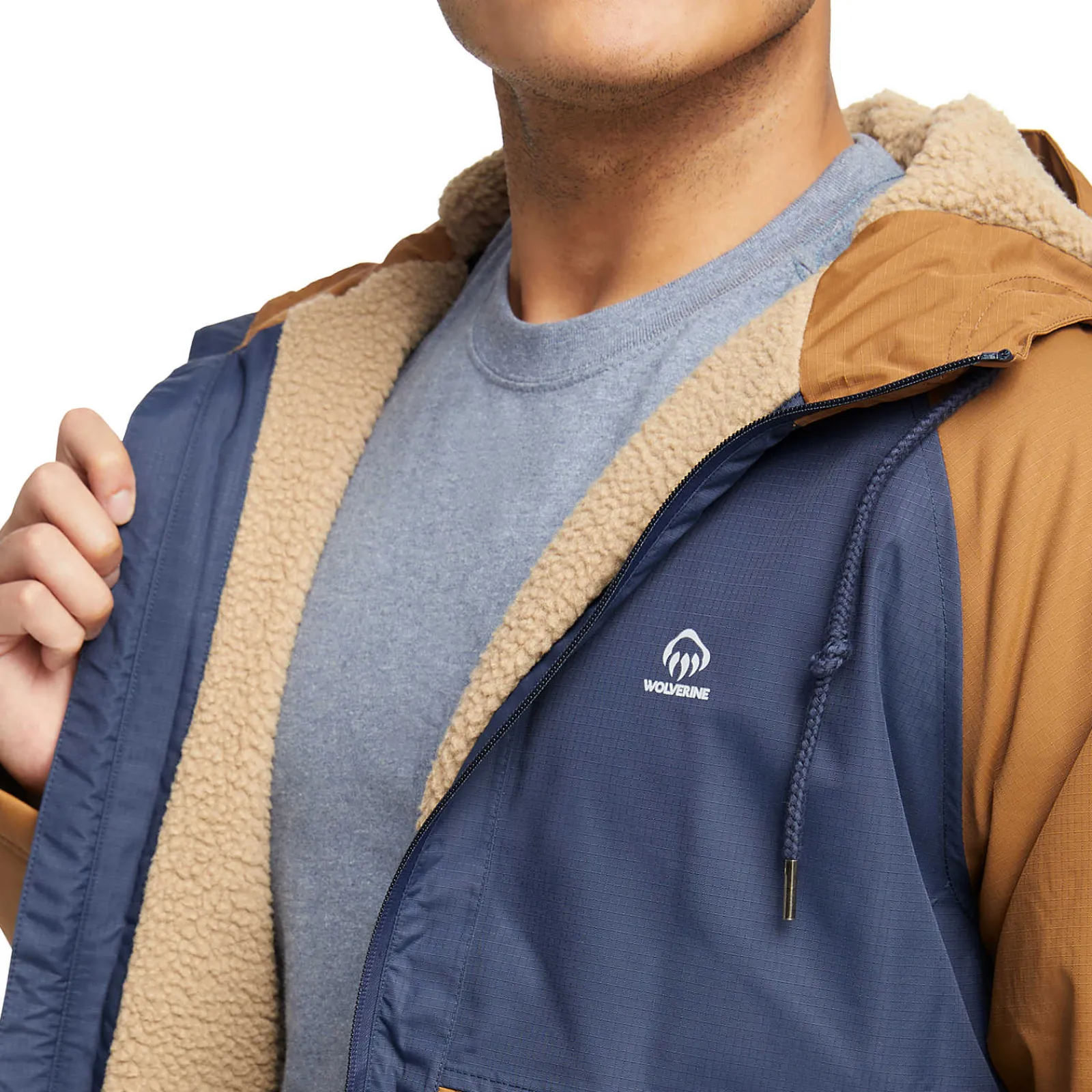 Rain Gear|Jackets<Wolverine I-90 Sherpa Lined Rain Jacket Navy