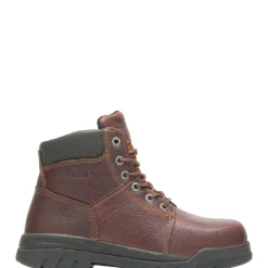 Work Boots|Safety Toe<Wolverine Marquette Steel-Toe 6" Work Boot Walnut