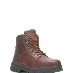 Work Boots|Safety Toe<Wolverine Marquette Steel-Toe 6" Work Boot Walnut