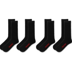 Socks|Socks<Wolverine 4-PK Cotton Crew Sock Black