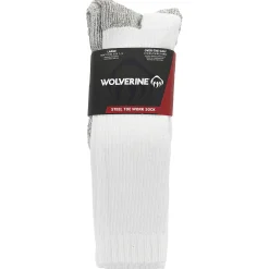 Socks|Socks<Wolverine 2-PK Steel-Toe Cotton Over-the-Calf Sock White