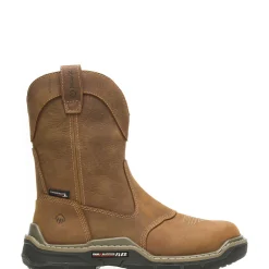 Waterproof|Soft Toe<Wolverine Raider DuraShocks® Western Work Wellington Real Brown
