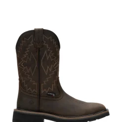 Waterproof|Work Boots<Wolverine Rancher Arrow Steel-Toe Wellington Work Boot Dark Brown