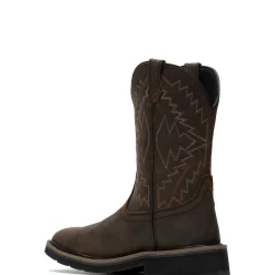 Waterproof|Work Boots<Wolverine Rancher Arrow Steel-Toe Wellington Work Boot Dark Brown