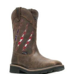 Waterproof|Work Boots<Wolverine Rancher Claw Steel Toe Wellington Brown/Flag