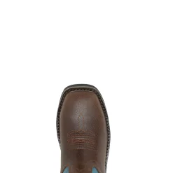 Safety Toe|Work Boots<Wolverine Rancher Eagle Waterproof Steel-Toe Wellington Work Boot Brown/Teal