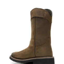 Waterproof|Work Boots<Wolverine Rancher Pull-Tab Waterproof Steel-Toe Wellington Work Boot Dark Coffee