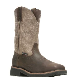 Waterproof|Work Boots<Wolverine Rancher Waterproof Steel-Toe Work Wellington Taupe/Brown