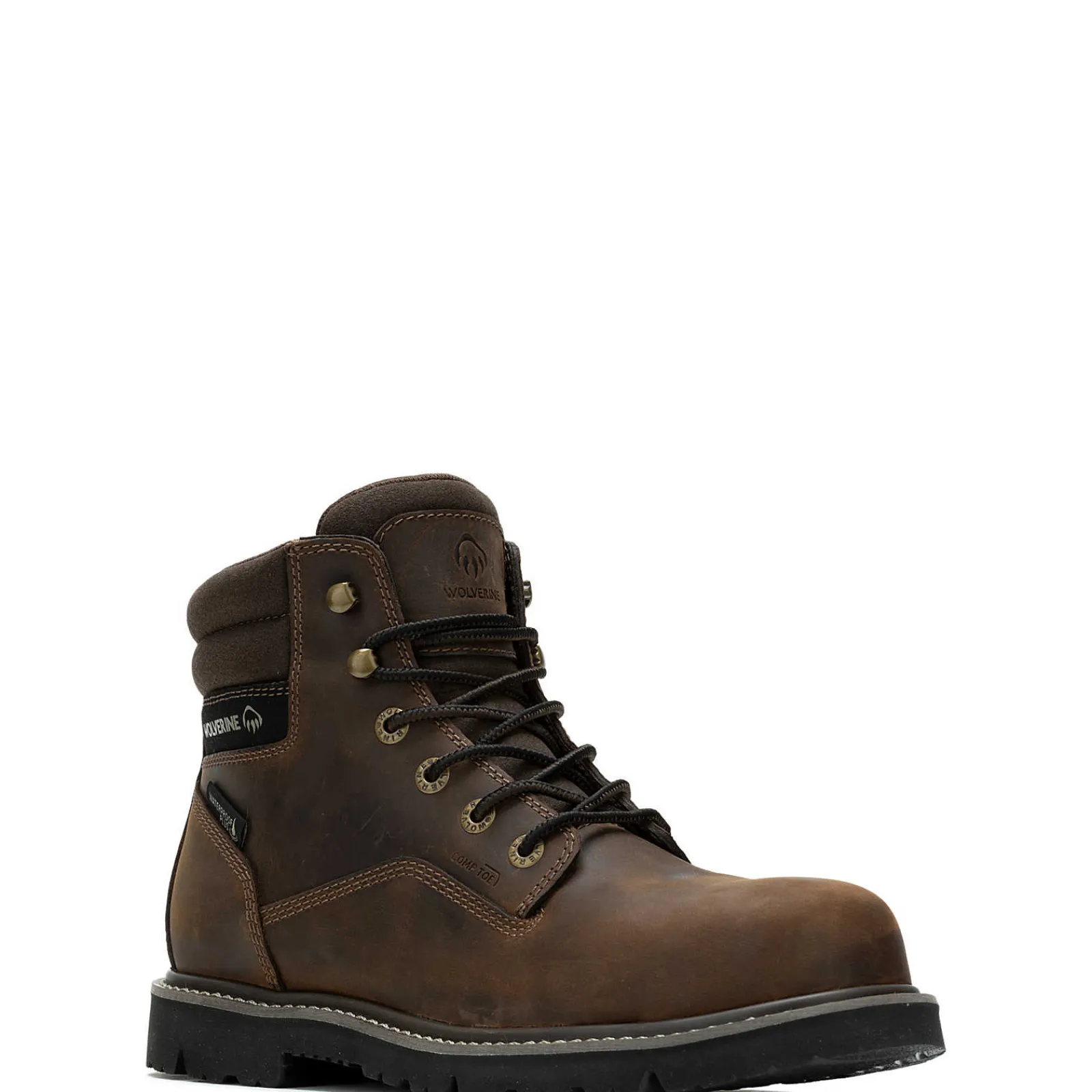 Waterproof|Safety Toe<Wolverine Revival 6" Composite-Toe Work Boot Dark Brown