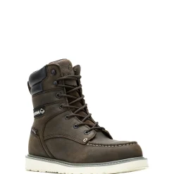 Waterproof|Work Boots<Wolverine Trade Wedge 8" Moc-Toe Steel-Toe Work Boot Dark Brown