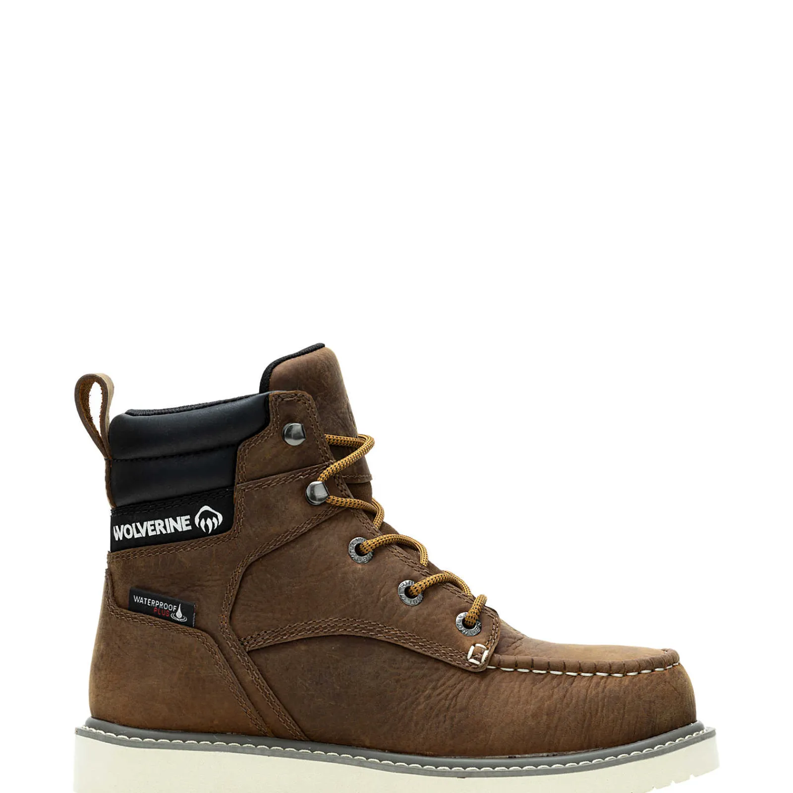Safety Toe|Waterproof<Wolverine Trade Wedge 6" Moc-Toe Steel-Toe Work Boot Sudan Brown
