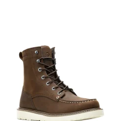Safety Toe|Safety Toe<Wolverine Trade Wedge Unlined 8" Moc-Toe Work Boot Dark Brown