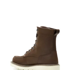 Safety Toe|Safety Toe<Wolverine Trade Wedge Unlined 8" Moc-Toe Work Boot Dark Brown