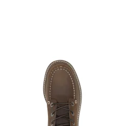 Safety Toe|Safety Toe<Wolverine Trade Wedge Unlined 8" Moc-Toe Work Boot Dark Brown