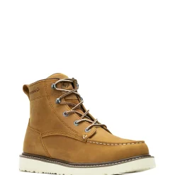 Soft Toe|Work Boots<Wolverine Trade Wedge Unlined 6" Moc-Toe Work Boot Tan