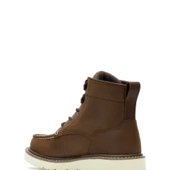 Work Boots|Boots<Wolverine Trade Wedge Unlined 6" Moc-Toe Work Boot Dark Brown