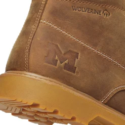Waterproof|Soft Toe<Wolverine X Valiant University Of Michigan Floorhand Moc Toe Work Boot Tan