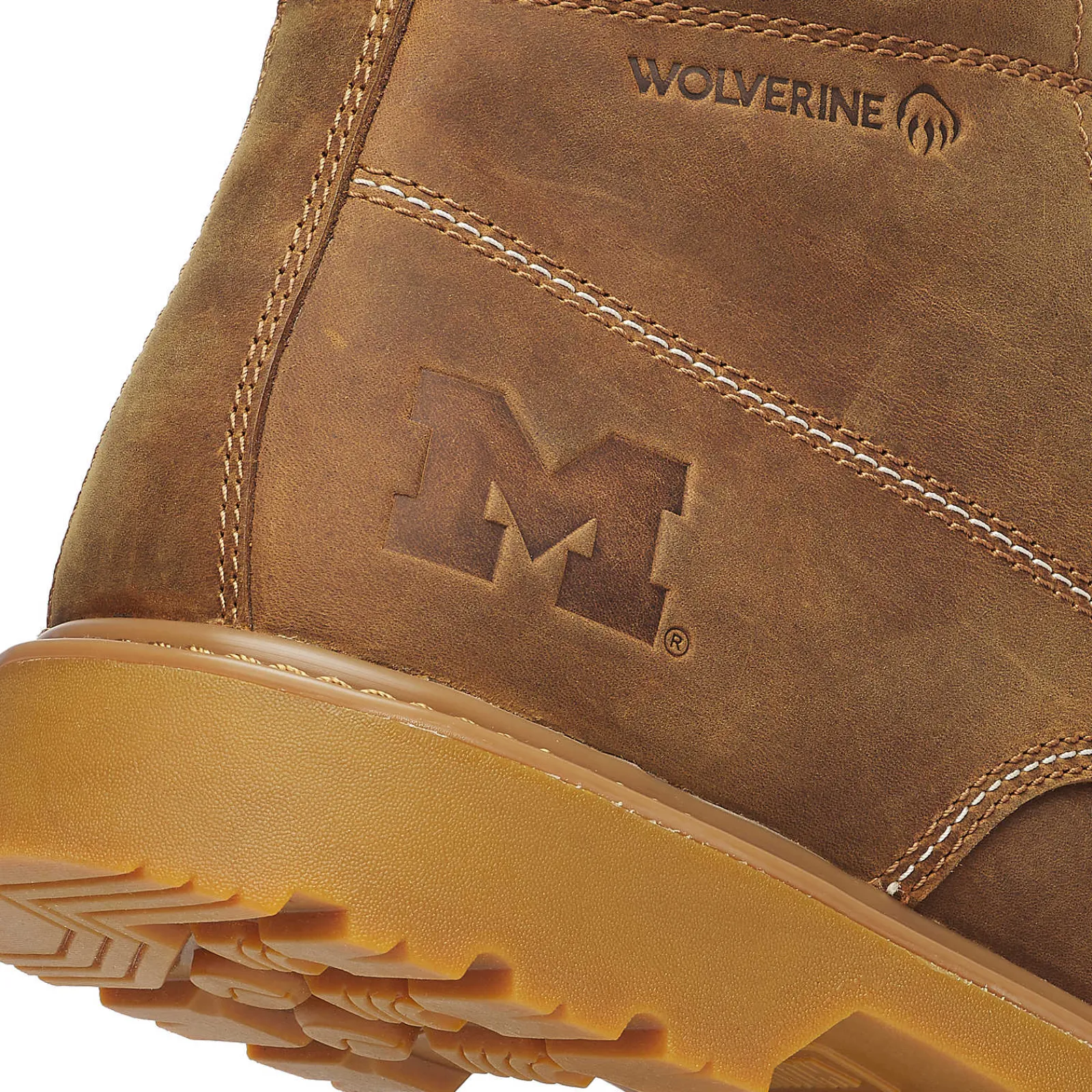Waterproof|Soft Toe<Wolverine X Valiant University Of Michigan Floorhand Moc Toe Work Boot Tan