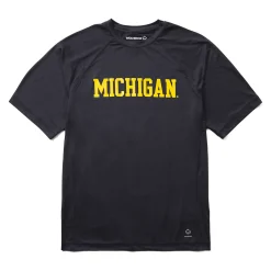 T-Shirts|Work Shirts<Wolverine X Valiant University Of Michigan Sun-Stop Eco Short Sleeve Tee Dark Navy
