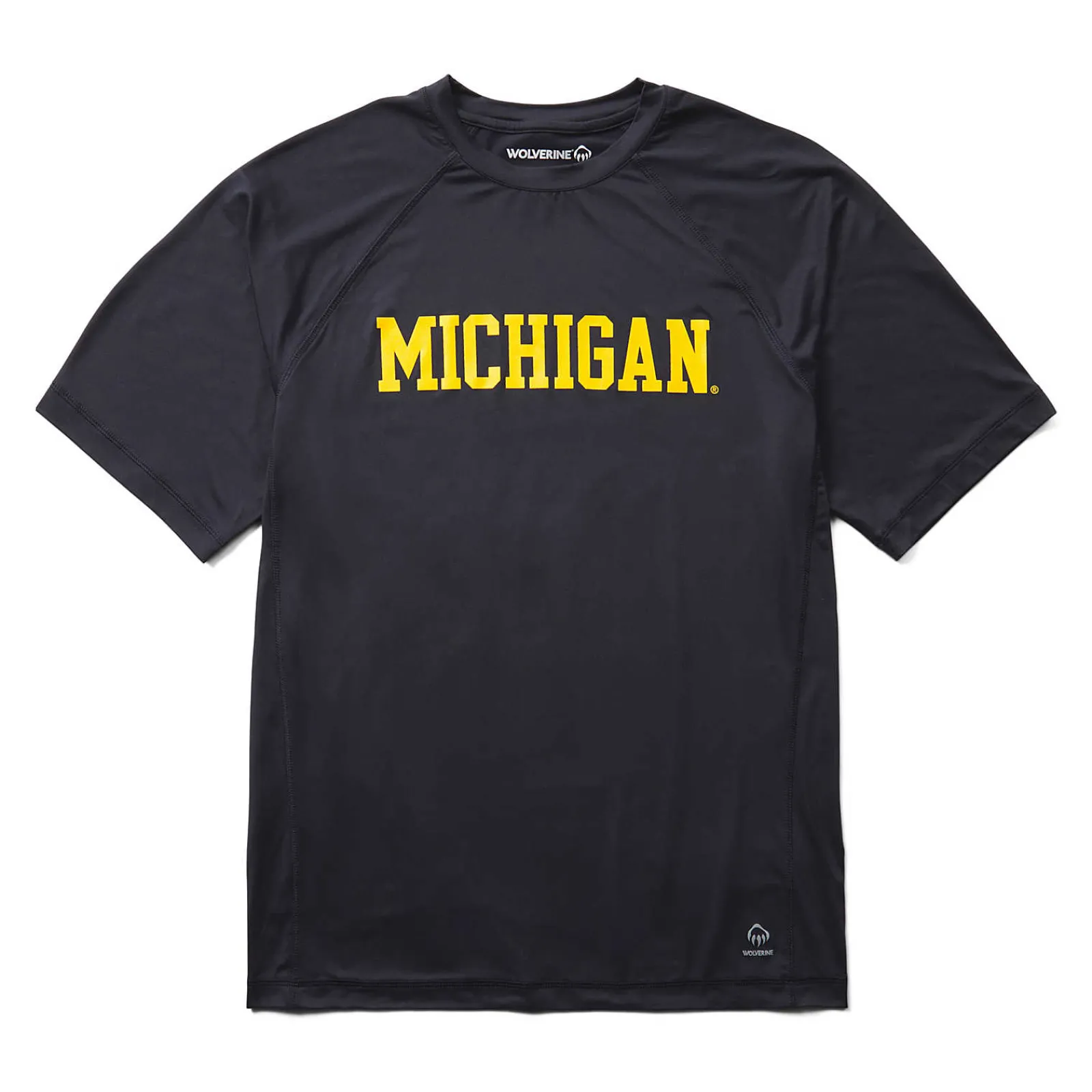 T-Shirts|Work Shirts<Wolverine X Valiant University Of Michigan Sun-Stop Eco Short Sleeve Tee Dark Navy
