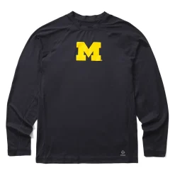 T-Shirts|Work Shirts<Wolverine X Valiant University Of Michigan Sun-Stop Eco Long Sleeve Tee Dark Navy
